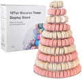 10 Tiers Macaroon Tower Stand Round Macaron Tower Cake Display Rack in Transparent
