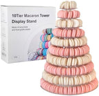10 Tiers Macaroon Tower Stand Round Macaron Tower Cake Display Rack in Transparent