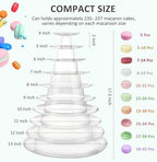 10 Tiers Macaroon Tower Stand Round Macaron Tower Cake Display Rack in Transparent, alternate view 3