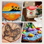 10 Wood Slices 4-4.7in, Unfinished Bark Discs for Centerpieces, alternate view 4
