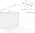 10 x 10 Canopy Sidewall, 1 Pack Pop Up Canopy Wall Panel, White in White