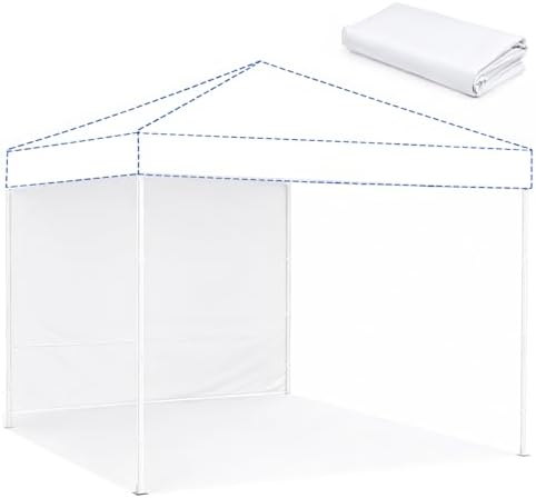 10 x 10 Canopy Sidewall, 1 Pack Pop Up Canopy Wall Panel, White in White