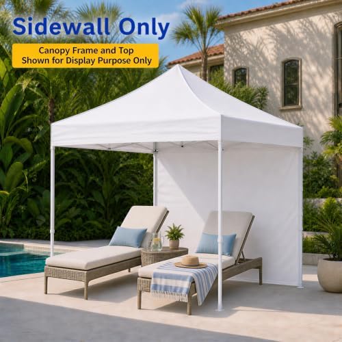 10 x 10 Canopy Sidewall, 1 Pack Pop Up Canopy Wall Panel, White in White, alternate view 2