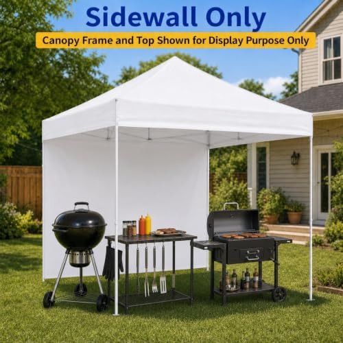 10 x 10 Canopy Sidewall, 1 Pack Pop Up Canopy Wall Panel, White in White, alternate view 4