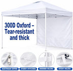 10 x 10 Canopy Sidewall, 1 Pack Pop Up Canopy Wall Panel, White in White, alternate view 5