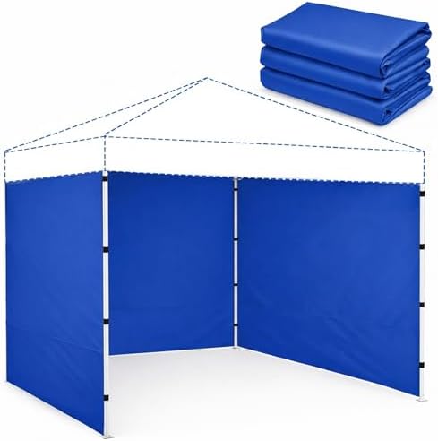 10 x 10 Canopy Sidewalls, 3 Pack Pop Up Canopy Walls, Blue in Blue