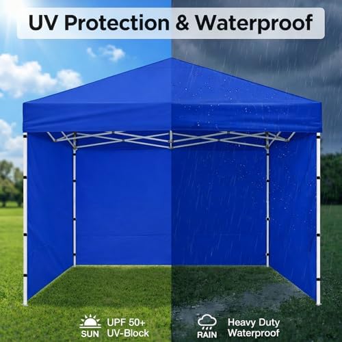 10 x 10 Canopy Sidewalls, 3 Pack Pop Up Canopy Walls, Blue in Blue, alternate view 4