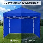 10 x 10 Canopy Sidewalls, 3 Pack Pop Up Canopy Walls, Blue in Blue, alternate view 4
