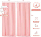 10 x 10 Dusty Pink Backdrop Curtains with Light String for Party in W5' x H10'(2 panels) in Dusty Pink, alternate view 5
