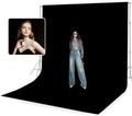10 x 10 ft Black Backdrop Background for Photography, Photo Cloth Background Screen, Wrinkle-Resistant Black