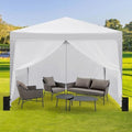 10 x 10 ft Pop Up Canopy Party Tent with Side Walls and Windows, Heavy Duty Outdoor Shelter Waterproof Oxford