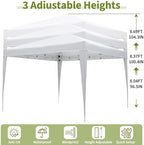 10 x 10 ft Pop Up Canopy Party Tent with Side Walls and Windows, Heavy Duty Outdoor Shelter Waterproof Oxford, alternate view