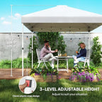 10' x 10' Pop Up Canopy Tent with 2 Half Sidewalls UV50+ White, alternate view 6