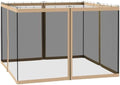 10' x 10' Universal Replacement Mesh Sidewall Netting, Beige in Beige
