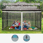 10' x 10' Universal Replacement Mesh Sidewall Netting, Cream, alternate view 5