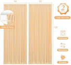 10 x 10ft Dark Champagne Backdrop Curtains with Lights String in W5' x H10'(2 panels) in Dark Champagne, alternate view 4