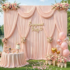 10 x 10ft Dusty Pink Backdrop Curtains, Dusty Pink Drapes for Backdrop in 10 ft X 10 ft(2 Panels 5ft X 10ft) in