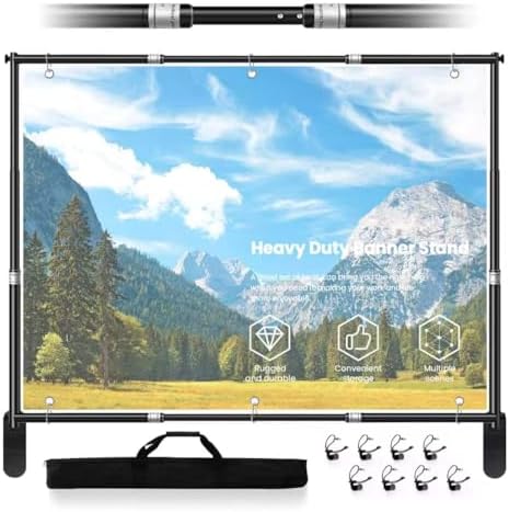 10 x 10ft Heavy Duty Backdrop Stand Kit (Black) in 10ft x 10ft in Black