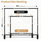10 x 10ft Heavy Duty Backdrop Stand Kit (Black) in 10ft x 10ft in Black, alternate view 2