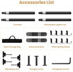 10 x 10ft Heavy Duty Backdrop Stand Kit (Black) in 10ft x 10ft in Black, alternate view 5