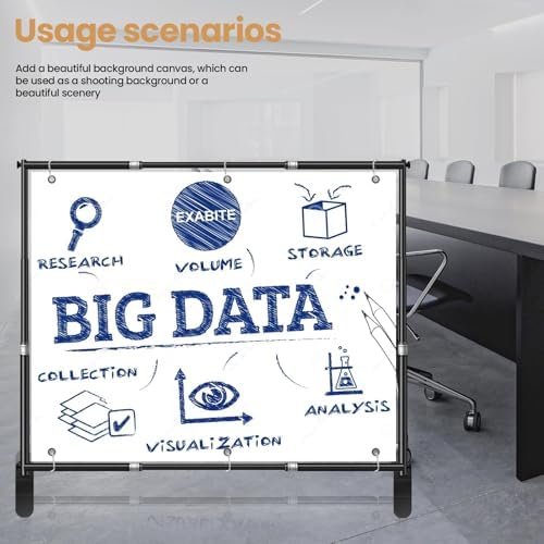 10 x 10ft Heavy Duty Backdrop Stand Kit (Black) in 10ft x 10ft in Black, alternate view 6