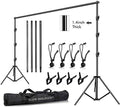 10 x 10Ft Photo Video Studio Heavy Duty Adjustable Muslin Backdrop Stand Background Support System Kit for