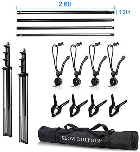10 x 10Ft Photo Video Studio Heavy Duty Adjustable Muslin Backdrop Stand Background Support System Kit for, alternate view 2