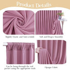10 x 10ft Rose Pink Backdrop Curtains, Dusty Rose Drapes for Backdrop in 10 ft X 10 ft(2 Panels 5ft X 10ft) in, alternate