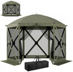 10 x 11 ft Pop Up Gazebo Screen Tent, Instant Camping Canopy Green in 10 x 11 ft