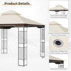 10 x 12 FT Gazebo Replacement Canopy for Regency II L-GZ798PST, Beige in 10 x 12 FT in Beige, alternate view 5