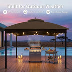 10' x 12' Gazebo Canopy Replacement Top Only, Cover Only, Brown in Brown, alternate view 6
