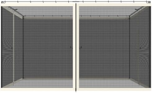 10' x 12' Universal Replacement Mesh Sidewall Netting, Beige in Beige