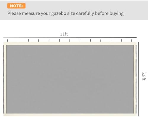 10' x 12' Universal Replacement Mesh Sidewall Netting, Beige in Beige, alternate view 3