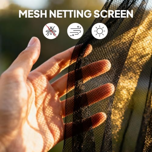 10' x 12' Universal Replacement Mesh Sidewall Netting, Beige in Beige, alternate view 6