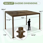 10’ x 13‘ Outdoor Pergola for Patio, alternate view 2