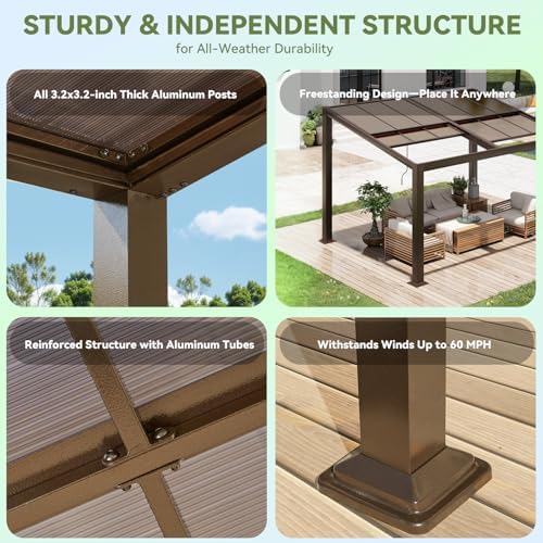 10’ x 13‘ Outdoor Pergola for Patio, alternate view 5