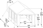 10 x 20 Commercial Grade Party Tent and Enclosure Kit, White in White, alternate view 2