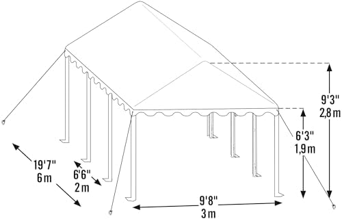 10 x 20 ft Commercial Grade Outdoor Party Tent, White in 10 x 20 ft in White, alternate view 2