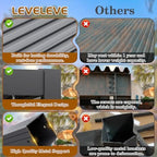 10' x 20' Louvered Pergola with Adjustable Roof & Drainage System, Weatherproof Outdoor Metal Gazebo with, alternate view 6