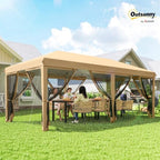 10' x 20' Pop Up Canopy Tent with Netting, Beige in Beige, alternate view 2