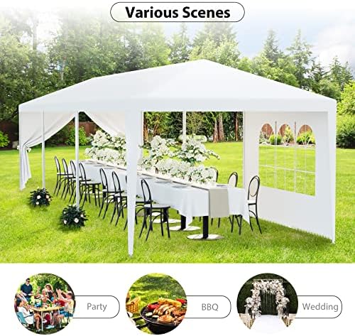 10' x 30' Outdoor Waterproof Gazebo Canopy Tent with Removable Sidewalls and Windows Heavy Duty Tent for Party, alternate