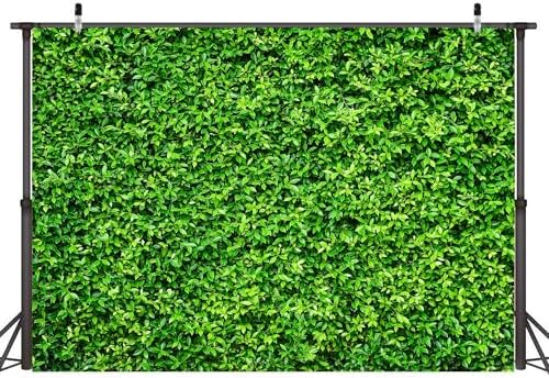 10 x 6 ft Green Leaf Wall Background Large Green Grass Wall Backdrop Birthday Banner for Woman Men Birthday