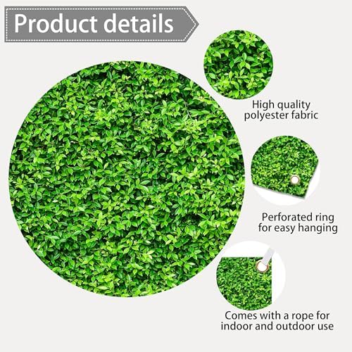 10 x 6 ft Green Leaf Wall Background Large Green Grass Wall Backdrop Birthday Banner for Woman Men Birthday, alternate view 6