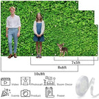 10 x 6 ft Green Leaf Wall Background Large Green Grass Wall Backdrop Birthday Banner for Woman Men Birthday, alternate view 7