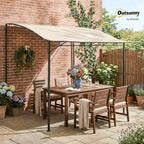 10' x 8' Outdoor Pergola and Patio Gazebo Cream White, alternate view 2