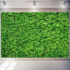 10 x 8ft Green Leaf Wall Background Large Green Grass Wall Backdrop Birthday Banner for Woman Men Birthday Party, alternate