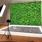 10 x 8ft Green Leaf Wall Background Large Green Grass Wall Backdrop Birthday Banner for Woman Men Birthday Party, alternate