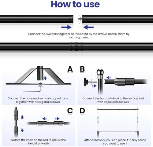 10 x 8ft Photo Heavy Duty Backdrop Stand Kit in 10 x 8ft, alternate view 4