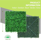 10"x10" 12Pcs Artificial Grass Wall UV-Anti Boxwood for Outdoor, alternate view 4