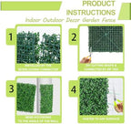 10"x10" 12Pcs Artificial Grass Wall UV-Anti Boxwood for Outdoor, alternate view 6